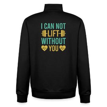 Fitness Motivation Bodybuilder I Can Not Lift - Unisex Organic Zip Sweatshirt by Stanley/Stella - black - Back - AI Model Male 185 light (185cm)