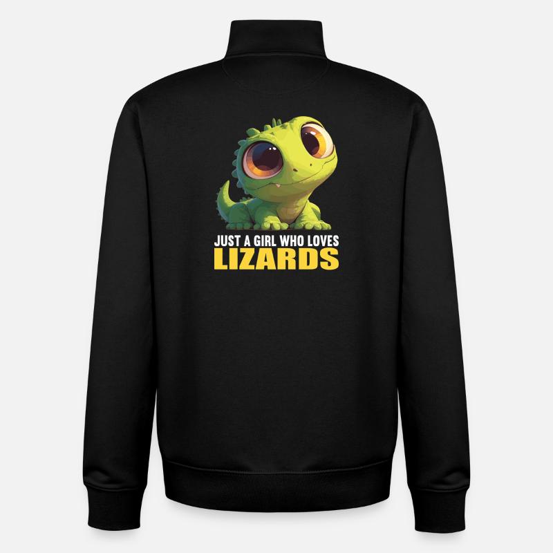 Lézard des lézards - Sweat zippé unisexe en coton bio Stanley/Stella - noir