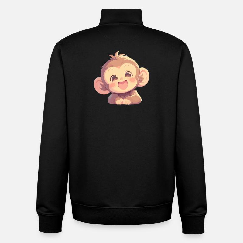 Macaque Macaque - Unisex Organic Zip Sweatshirt by Stanley/Stella - black