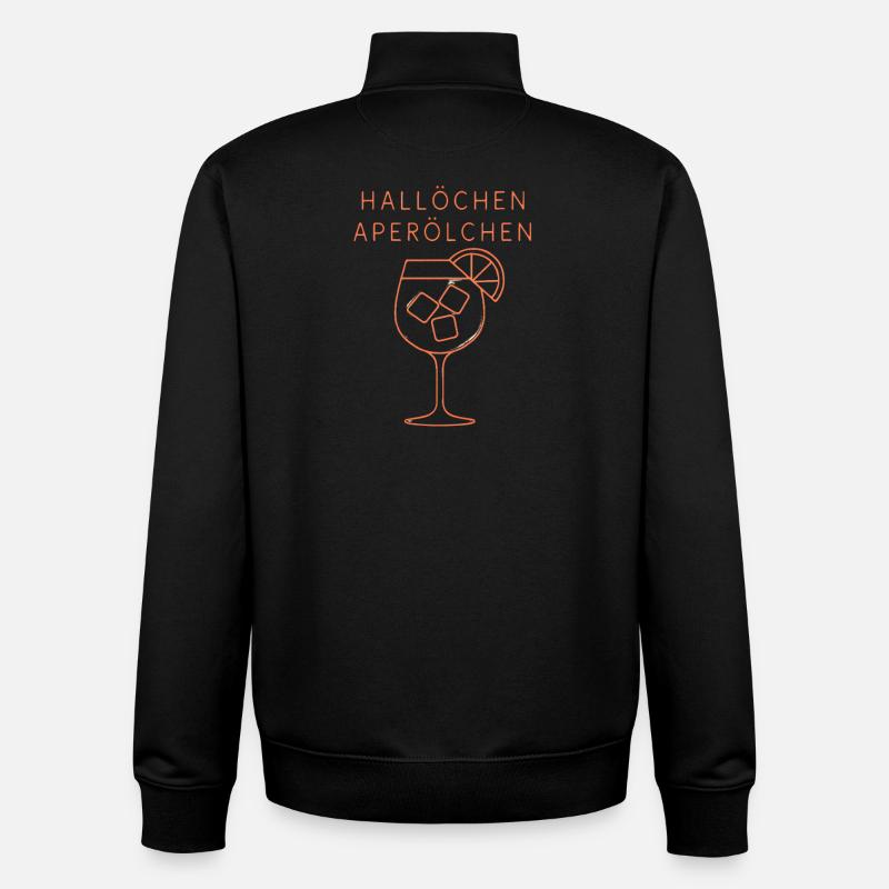 Hallöchen Aperölchen Party Spritz Gift Idea - Unisex Organic Zip Sweatshirt by Stanley/Stella - black
