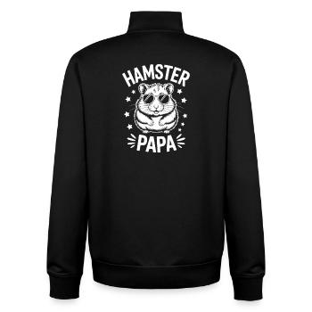 Hamster Sprüche Hamster Lustiges Hamster Geschenk  - Unisex Organic Zip Sweatshirt von Stanley/Stella - Schwarz - Hinten - AI Model Male 185 light (185cm)