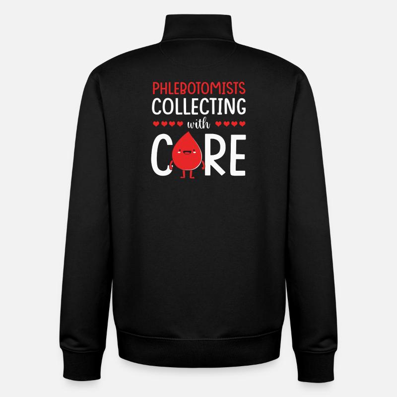 Don de sang Donneur de sang - Sweat zippé unisexe en coton bio Stanley/Stella - noir