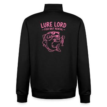 Lure Lord, T-shirt Drôle de Pêcheur, Sweat à capuche, Chaussettes - Sweat zippé unisexe en coton bio Stanley/Stella - noir - Dos - AI Model Male 185 light (185cm)