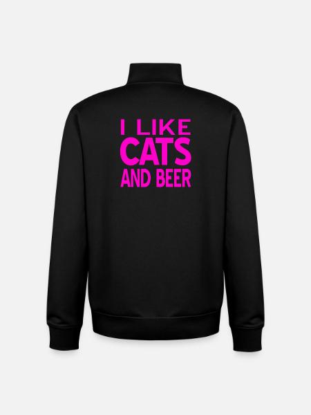 feline - Unisex Organic Zip Sweatshirt by Stanley/Stella - black