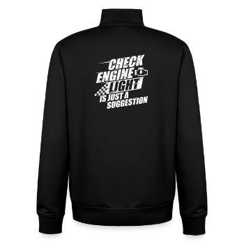 Check Engine Light Suggestion Muscle Car - Unisex Organic Zip Sweatshirt by Stanley/Stella - black - Back - AI Model Male 185 light (185cm)