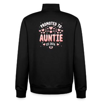 Tante 2026 Tante 2026 Befördert zu Tante 2026 - Unisex Organic Zip Sweatshirt von Stanley/Stella - Schwarz - Hinten - AI Model Male 185 light (185cm)