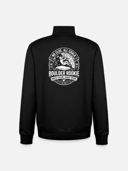 Boulder Rookie Climbing Logo - Unisex Organic Zip Sweatshirt by Stanley/Stella - black