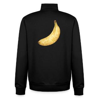 Mosaik Banane Goldgelb - Unisex Organic Zip Sweatshirt von Stanley/Stella - Schwarz - Hinten - AI Model Male 185 light (185cm)