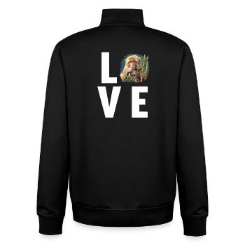 Macaque Macaque - Unisex Organic Zip Sweatshirt by Stanley/Stella - black - Back - AI Model Male 185 light (185cm)