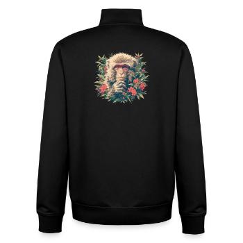 Macaque Macaque - Unisex Organic Zip Sweatshirt by Stanley/Stella - black - Back - AI Model Male 185 light (185cm)