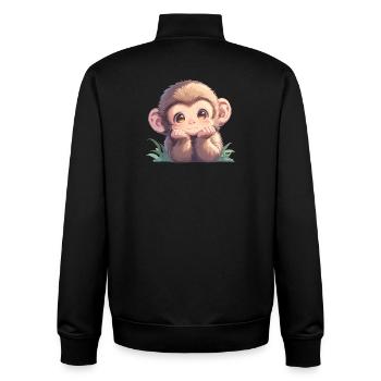 Macaque Macaque - Unisex Organic Zip Sweatshirt by Stanley/Stella - black - Back - AI Model Male 185 light (185cm)