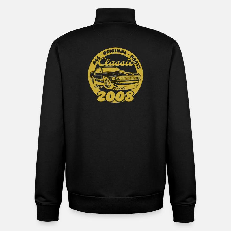 18e anniversaire - Classic Musclecar 04/2008 - Sweat zippé unisexe en coton bio Stanley/Stella - noir