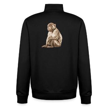 Macaque Macaque - Unisex Organic Zip Sweatshirt by Stanley/Stella - black - Back - AI Model Male 185 light (185cm)