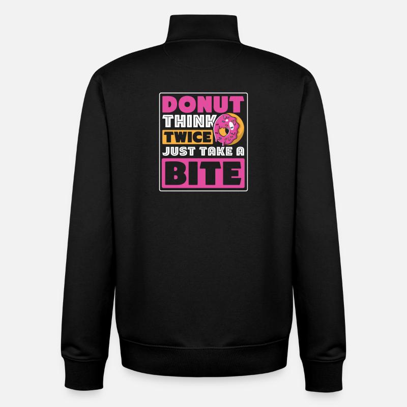 Restauration rapide en donuts - Sweat zippé unisexe en coton bio Stanley/Stella - noir