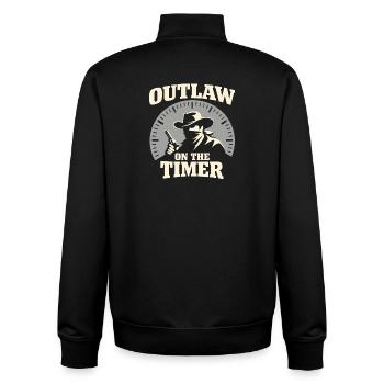 Cowboy action shooter. Cowboy action shooter - Unisex Organic Zip Sweatshirt by Stanley/Stella - black - Back - AI Model Male 185 light (185cm)