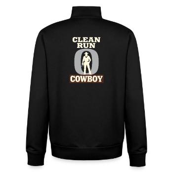 Cowboy action shooter. Cowboy action shooter - Unisex Organic Zip Sweatshirt by Stanley/Stella - black - Back - AI Model Male 185 light (185cm)