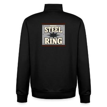Cowboy action shooter. Cowboy action shooter - Unisex Organic Zip Sweatshirt by Stanley/Stella - black - Back - AI Model Male 185 light (185cm)