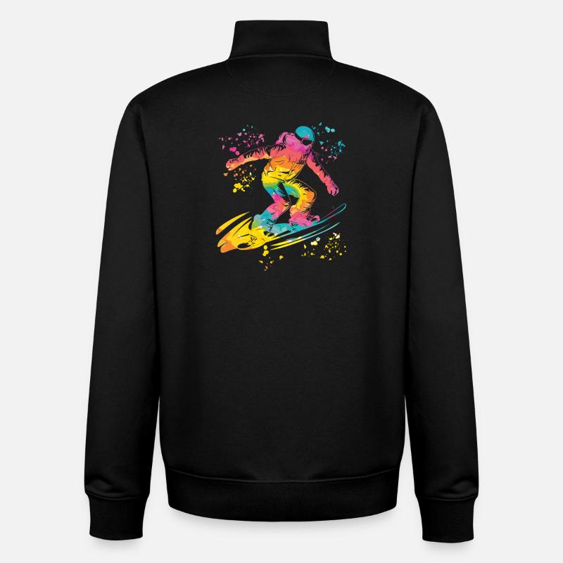 Snowboarder Snowboarding Snowboard - Unisex Organic Zip Sweatshirt von Stanley/Stella - Schwarz
