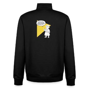 Hello aunt - pick up? Your brother is funny annoying - Unisex Organic Zip Sweatshirt by Stanley/Stella - black - Back - AI Model Male 185 light (185cm)
