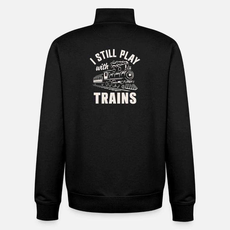 Zugführer der Dampflokomotivenbahn - Unisex Organic Zip Sweatshirt von Stanley/Stella - Schwarz
