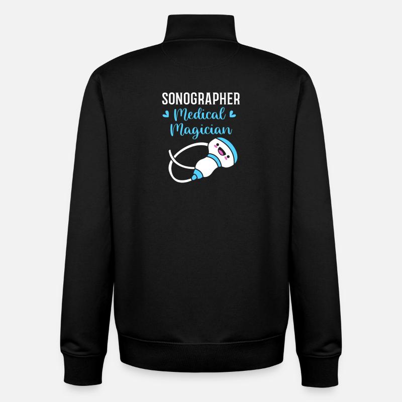 Ultraschall - Unisex Organic Zip Sweatshirt von Stanley/Stella - Schwarz