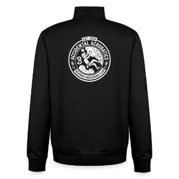 Bouldering Beginner Club Emblem - Unisex Organic Zip Sweatshirt by Stanley/Stella - black - Back - AI Model Male 185 light (185cm)
