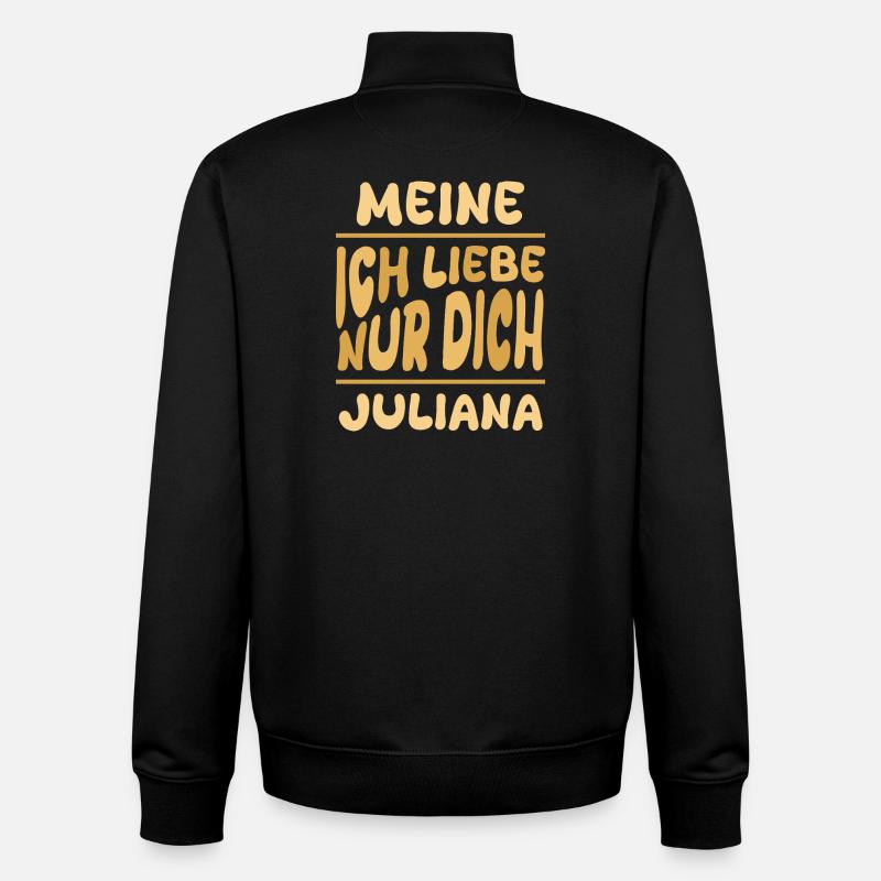 Gift for Juliana - Unisex Organic Zip Sweatshirt by Stanley/Stella - black
