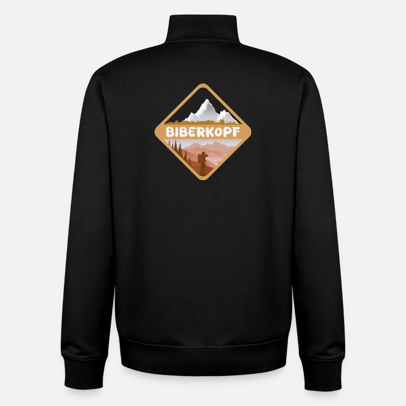 Mountains Biberkopf - Unisex Organic Zip Sweatshirt by Stanley/Stella - black
