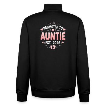 Tante 2026 Tante 2026 Befördert zu Tante 2026 - Unisex Organic Zip Sweatshirt von Stanley/Stella - Schwarz - Hinten - AI Model Male 185 light (185cm)