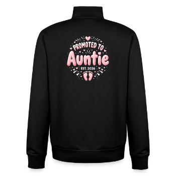 Tante 2026 Tante 2026 Befördert zu Tante 2026 - Unisex Organic Zip Sweatshirt von Stanley/Stella - Schwarz - Hinten - AI Model Male 185 light (185cm)