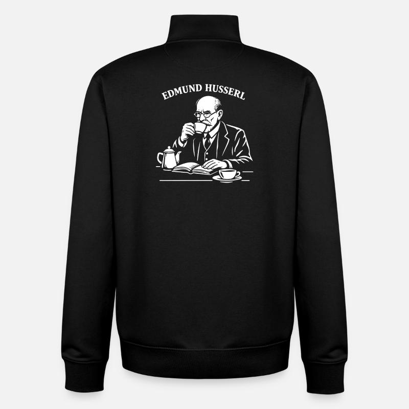 Husserl-Kaffeestudie - Unisex Organic Zip Sweatshirt von Stanley/Stella - Schwarz
