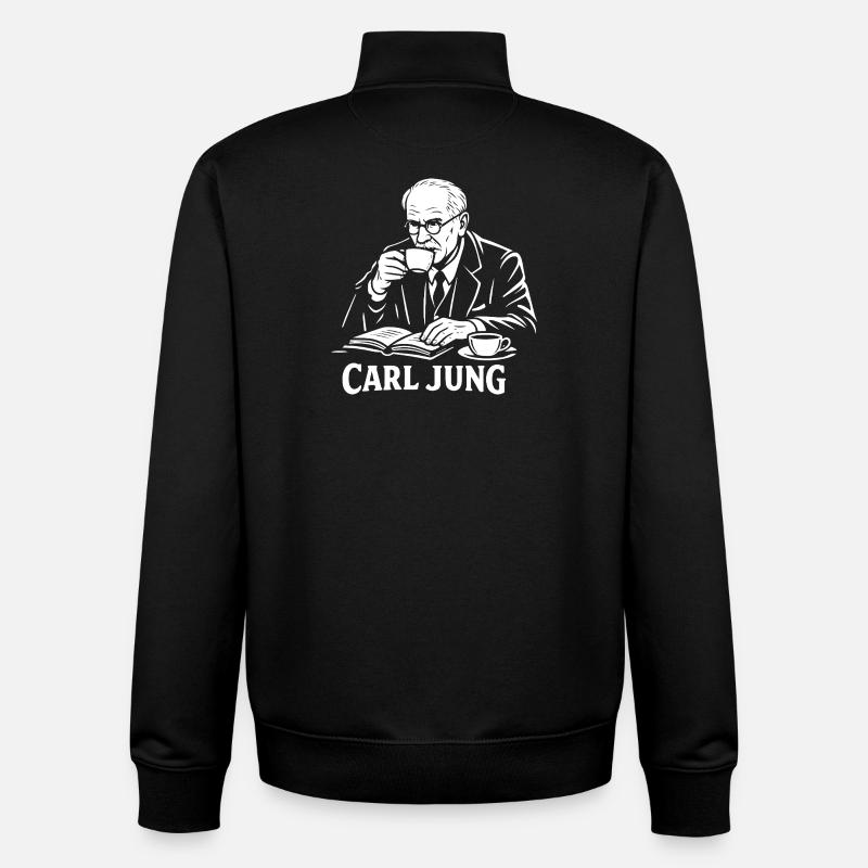 Carl Jung Kaffee-Studien-Tee - Unisex Organic Zip Sweatshirt von Stanley/Stella - Schwarz