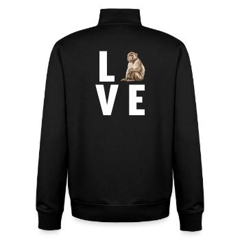 Macaque Macaque - Unisex Organic Zip Sweatshirt by Stanley/Stella - black - Back - AI Model Male 185 light (185cm)