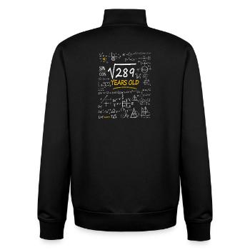 Formules mathématiques pour l’anniversaire de 17 ans drôles - Sweat zippé unisexe en coton bio Stanley/Stella - noir - Dos - AI Model Male 185 light (185cm)