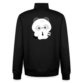 Tired Panda - Unisex Organic Zip Sweatshirt by Stanley/Stella - black - Back - AI Model Male 185 light (185cm)