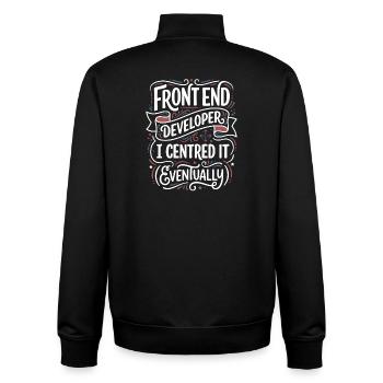 Frontend Entwickler Zentrisch Gestaltet - Unisex Organic Zip Sweatshirt von Stanley/Stella - Schwarz - Hinten - AI Model Male 185 light (185cm)