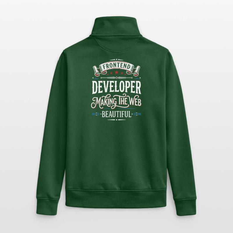 Frontend Developer – Designing the Web Beautifully Unisex Organic Zip Sweatshirt by Stanley/Stella