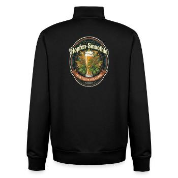 Hopfen-Smoothie Etikett - Unisex Organic Zip Sweatshirt von Stanley/Stella - Schwarz - Hinten - AI Model Male 185 light (185cm)