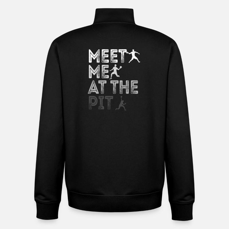 Triff mich in der Grube - Unisex Organic Zip Sweatshirt von Stanley/Stella - Schwarz