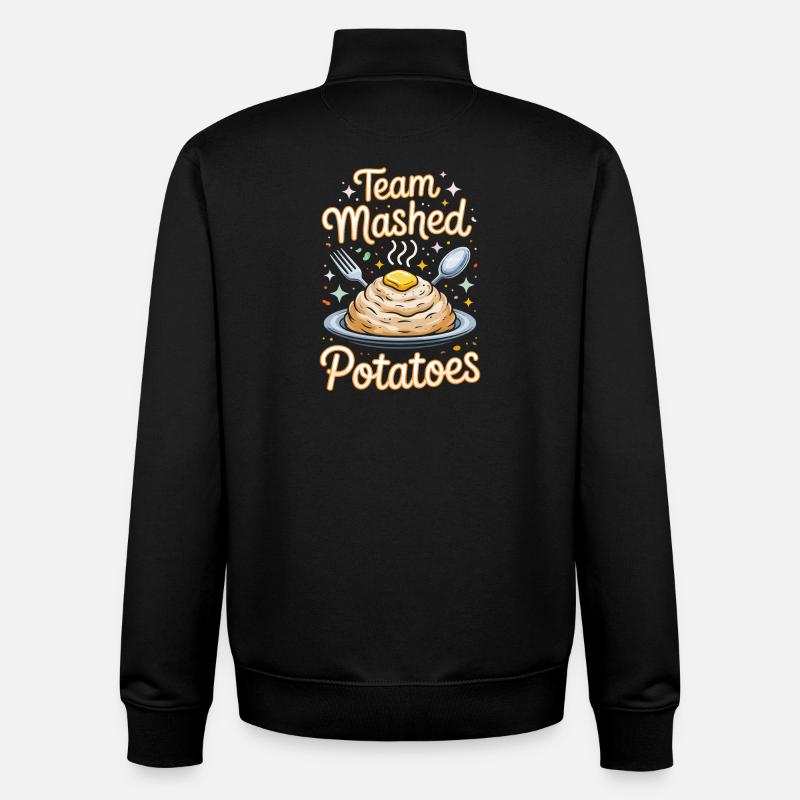 Team Mashed Potatoes Mash Design - Unisex Organic Zip Sweatshirt by Stanley/Stella - black