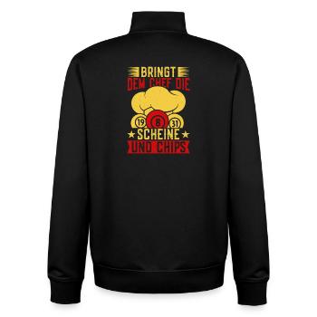 Bingo Game Bringt Dem Chef Die Scheine & Chips - Unisex Organic Zip Sweatshirt von Stanley/Stella - Schwarz - Hinten - AI Model Male 185 light (185cm)