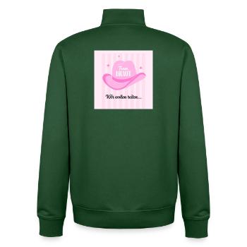 Junggesellinnenabschied JGA T-Shirt & Hoodie Bride - Unisex Organic Zip Sweatshirt von Stanley/Stella - Flaschengrün - Hinten - AI Model Male 185 dark (185cm)