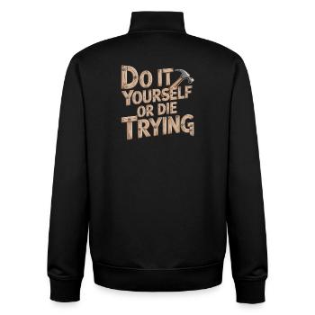 DIY Heimwerker T-Shirt - Unisex Organic Zip Sweatshirt von Stanley/Stella - Schwarz - Hinten - AI Model Male 185 light (185cm)
