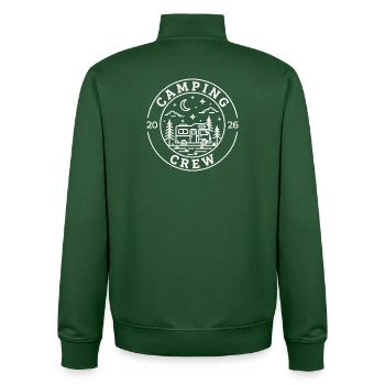Wohnmobil Camping Shirt für Camper Crew - Unisex Organic Zip Sweatshirt von Stanley/Stella - Flaschengrün - Hinten - AI Model Male 185 dark (185cm)