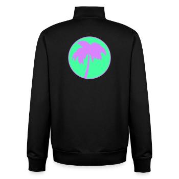 Neon Palmenkreis Silhouette - Unisex Organic Zip Sweatshirt von Stanley/Stella - Schwarz - Hinten - AI Model Male 185 light (185cm)