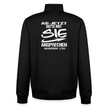 Jugendweihe - Jugendweihe 2026 - Unisex Organic Zip Sweatshirt von Stanley/Stella - Schwarz - Hinten - AI Model Male 185 light (185cm)