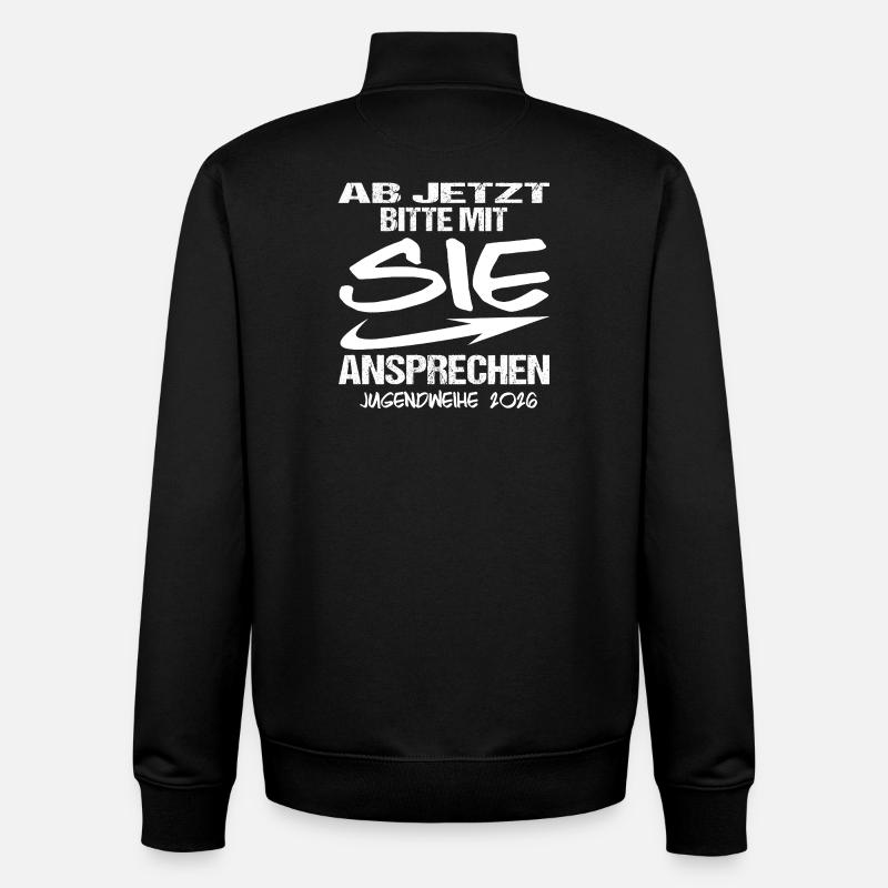 Jugendweihe - Jugendweihe 2026 - Unisex Organic Zip Sweatshirt by Stanley/Stella - black