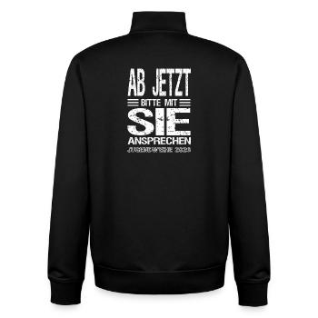 Jugendweihe - Jugendweihe 2026 - Unisex Organic Zip Sweatshirt von Stanley/Stella - Schwarz - Hinten - AI Model Male 185 light (185cm)
