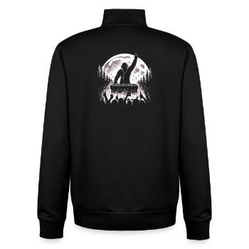 Bigfoot DJ - Unisex Organic Zip Sweatshirt by Stanley/Stella - black - Back - AI Model Male 185 light (185cm)