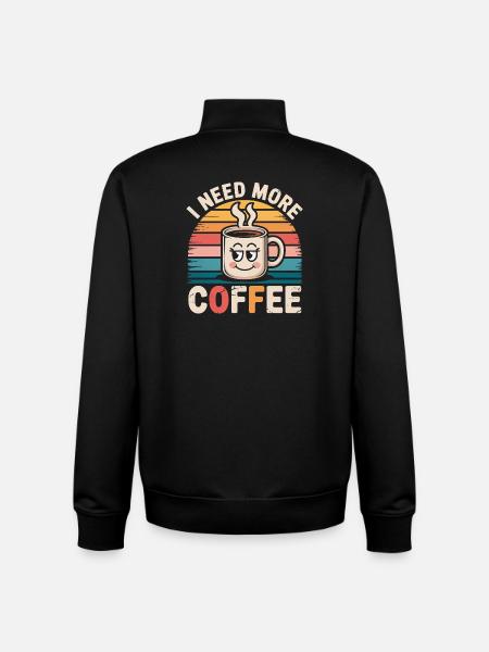 I Need More Coffee - Unisex Organic Zip Sweatshirt by Stanley/Stella - black